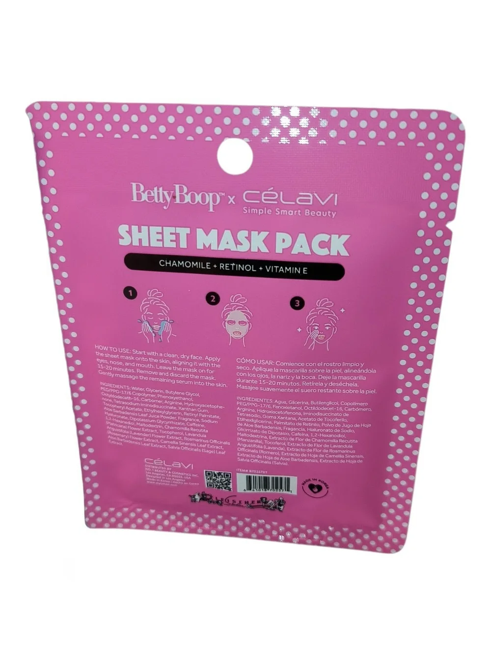 Betty Boop Printed Sheet Mask Duo